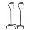 Quad Cane W/Base Brown (Esco)