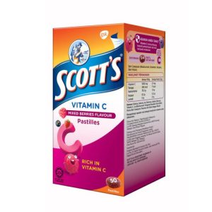 Scotts Vit C Pastilles Mix Berry x 50's