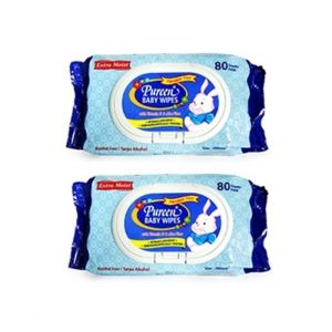 Pureen B/Wipes w A/Vera&Vit E 2x80's(B)(BWC 2080)