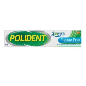 Polident Adhesive Cream Tube x 60g (FlavourFree)