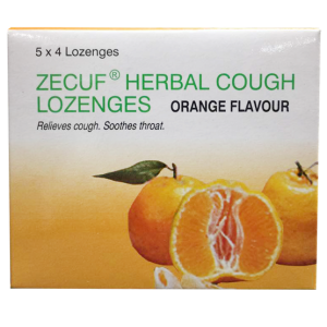 Zecuf Herbal Cough Lozenges (Orange) 5x4's