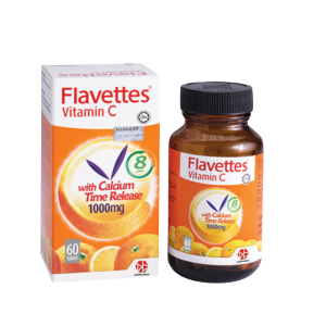 Flavettes T/R Vit C 1000mg w Calcium Tabs x 60s