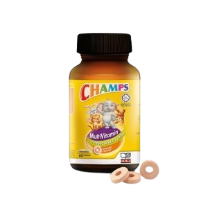 Champs Multivitamin + Folic Acid & Lysine Tabs x 60's (O)