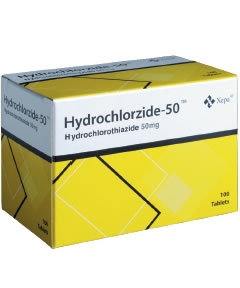 Hydrochlorzide Tabs 50mg 10x10's