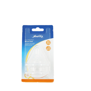 Anakku Wide Neck Silicone Teats 0+Months (S) (163-118) x 2's